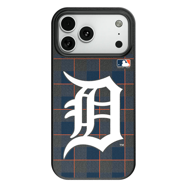 Detroit Tigers Plaid MagSafe Compatible Phone Case for Apple iPhone