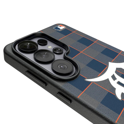 Detroit Tigers Plaid MagSafe Compatible Phone Case for Samsung Galaxy