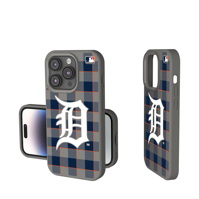 Detroit Tigers Plaid Soft Touch Phone Case for Apple iPhone