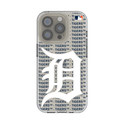 Detroit Tigers Text Backdrop Clear Phone Case for Apple iPhone