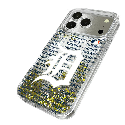 Detroit Tigers Text Backdrop Glitter Phone Case for Apple iPhone