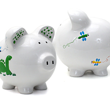 Dinosaurs & Dragonflies Large Piggy Bank