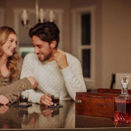 Whiskey Box Gift Set with Decanter