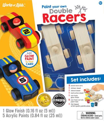 Double Racers Wooden Paint Kit
