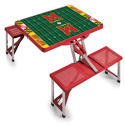 Maryland Terrapins Football Field Picnic Table Folding Table Seats