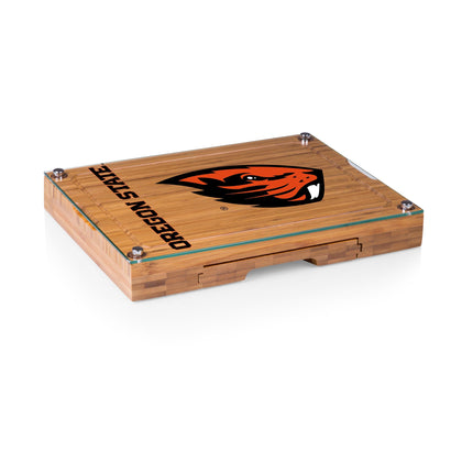 Oregon St Beavers Concerto Glass Top Cheese Cutting Board & Tools Set