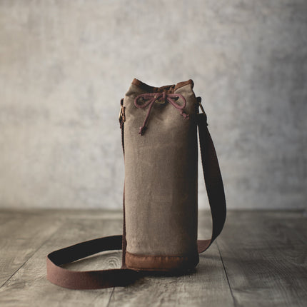 Waxed Canvas Wine Tote