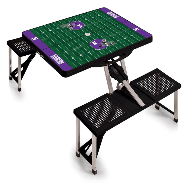 Northwestern Wildcats Football Field Picnic Table Folding Table Seats