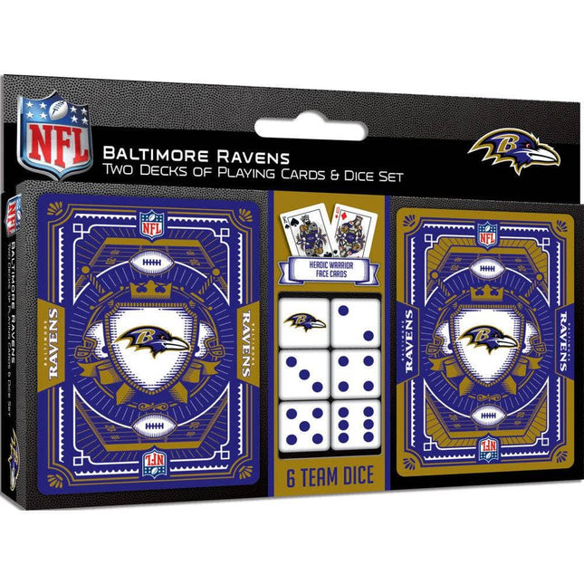 Baltimore Ravens - 2-Pack Playing Cards & Dice Set