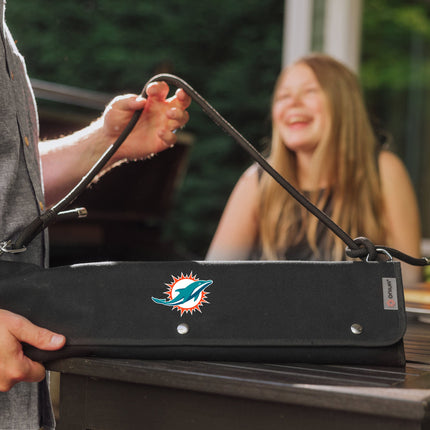 Miami Dolphins - BBQ Roll Up 3 Piece Set