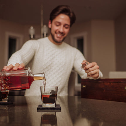 Whiskey Box Gift Set with Decanter