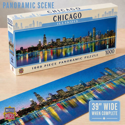 Chicago, Illinois 1000 Piece Panoramic Jigsaw Puzzle