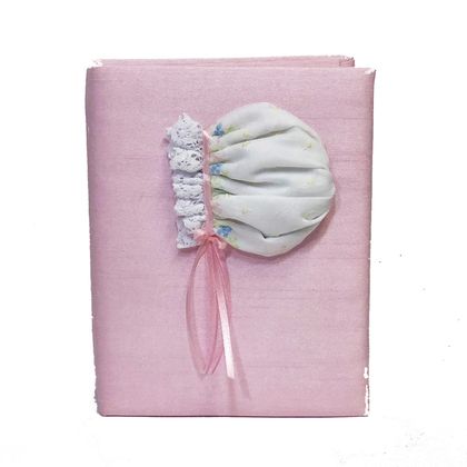 Embroidered Bonnet Personalized Baby Photo Album - Small