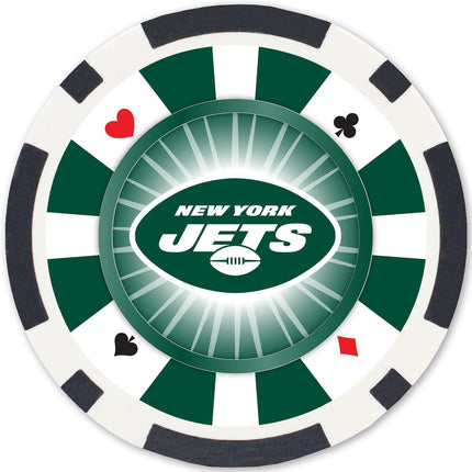 New York Jets 100 Piece Poker Chips