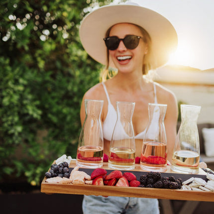 Cava Wine Tasting Kit with 4 Glass Carafes