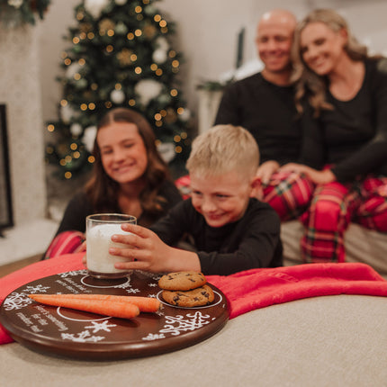 Dear Santa Milk & Cookies Serving Tray