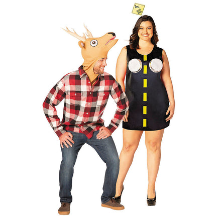 Adult Deer in Headlights Couples Costume