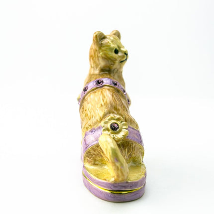 Cat sitting on an Evening Shoe Trinket Box