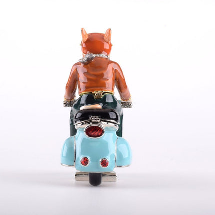 Dog on Vespa Trinket Box