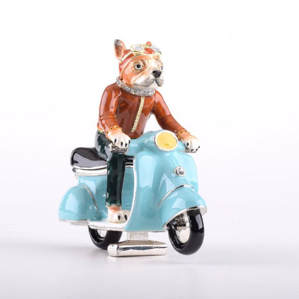 Dog on Vespa Trinket Box