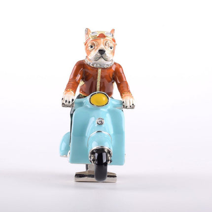 Dog on Vespa Trinket Box