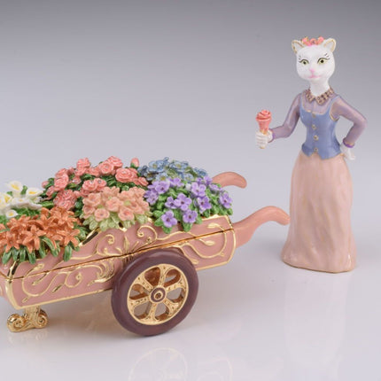 Florist Cat Trinket Box