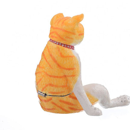 Large Brown Cat Trinket Box