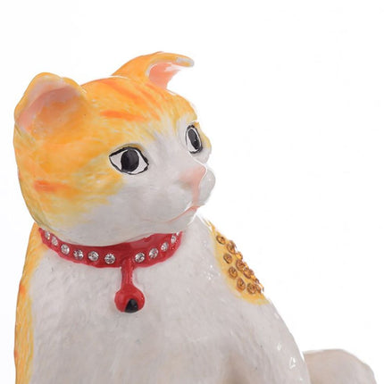 Large Brown Cat Trinket Box