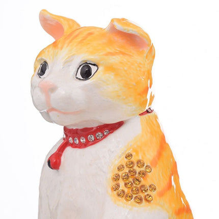 Large Brown Cat Trinket Box
