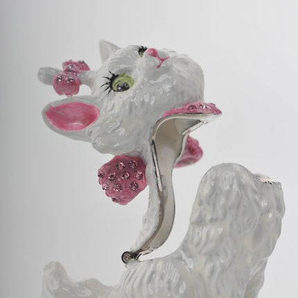 White and Pink Cat Trinket Box