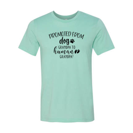 Promoted From Dog Grandpa to Human Grandpa T-Shirt