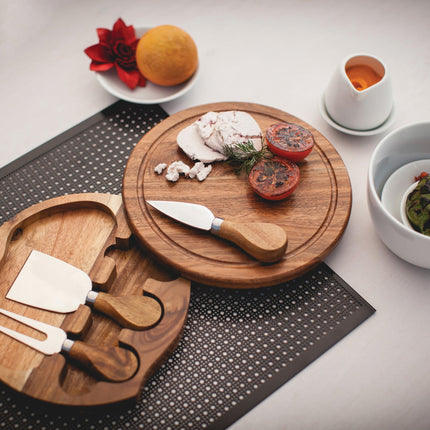 Acacia Brie Cheese Cutting Board & Tools Set