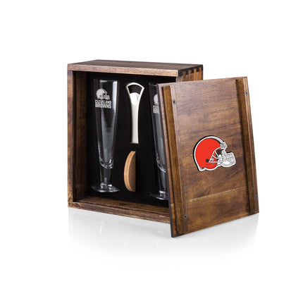 Cleveland Browns Pilsner Beer Glass Gift Set