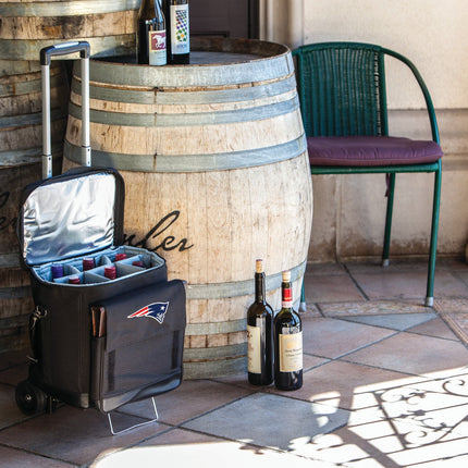 New England Patriots - Cellar 6-Bottle Wine Carrier & Cooler Tote with Trolley