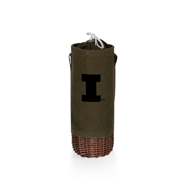 Illinois Fighting Illini Malbec Insulated Canvas Wine Bottle Basket