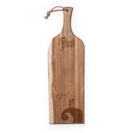 Nightmare Before Christmas Jack & Sally - Artisan 24" Acacia Charcuterie Board
