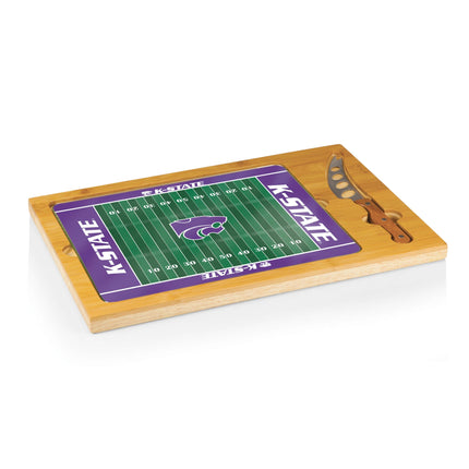 Kansas State Wildcats Football Field Cutting Board & Knife Set