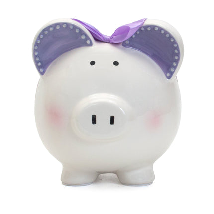 Lavender Fairytale Castle Large Piggy Bank