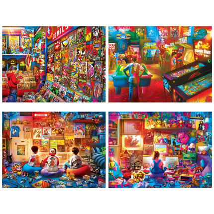 Pop Culture - 500 Piece Jigsaw Puzzles 4 Pack
