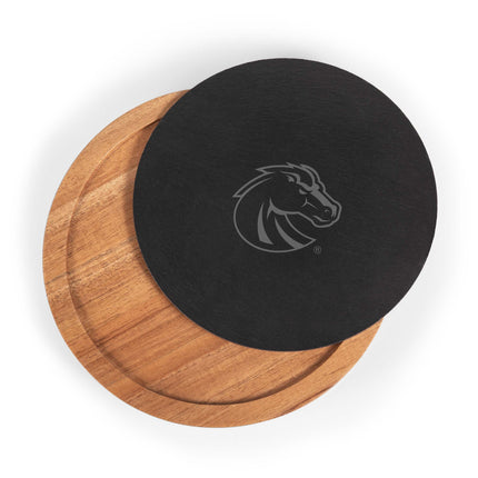 Boise State Broncos Acacia & Slate Serving Board with Cheese Tools