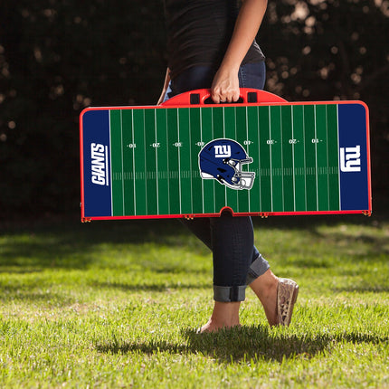 New York Giants Football Field - Picnic Table Portable Folding Table with Seats