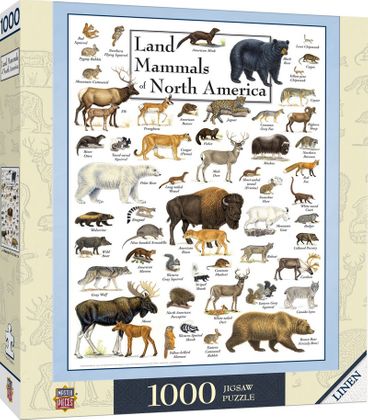 Field Guide Land Mammals of North America 1000 Piece Puzzle