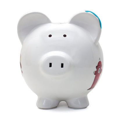 Firetruck Large Piggy Bank