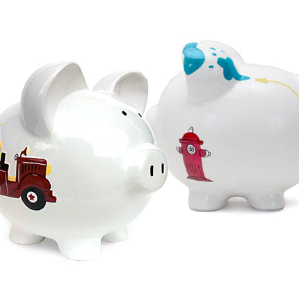 Firetruck Large Piggy Bank