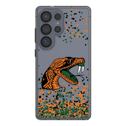 Florida A&M University Rattlers Confetti Clear Phone Case for Samsung Galaxy
