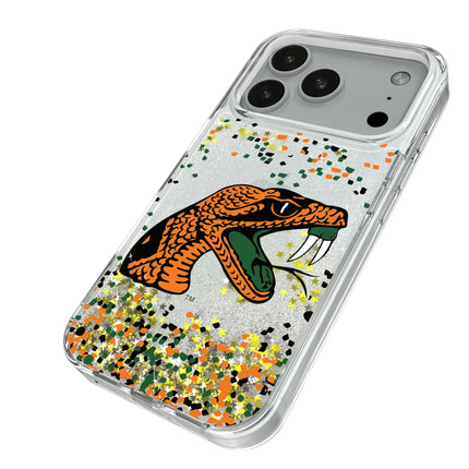 Florida A&M University Rattlers Confetti Glitter Phone Case for Apple iPhone