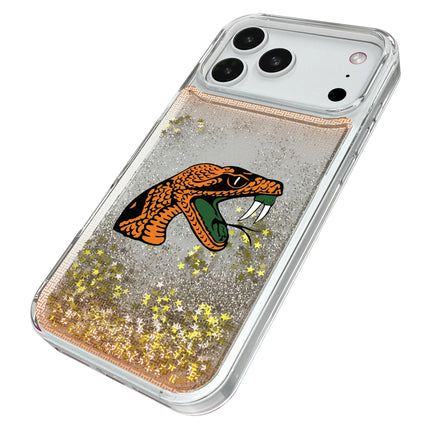 Florida A&M University Rattlers Linen Glitter Phone Case for Apple iPhone