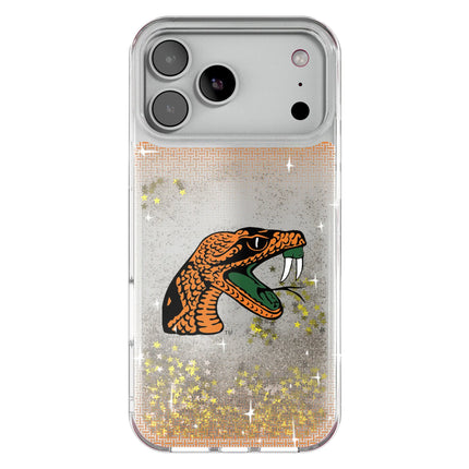 Florida A&M University Rattlers Linen Glitter Phone Case for Apple iPhone