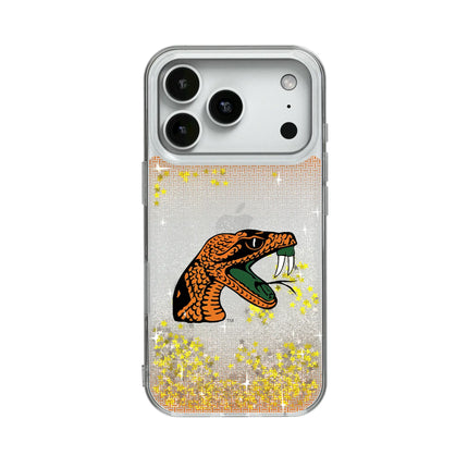 Florida A&M University Rattlers Linen Glitter Phone Case for Apple iPhone