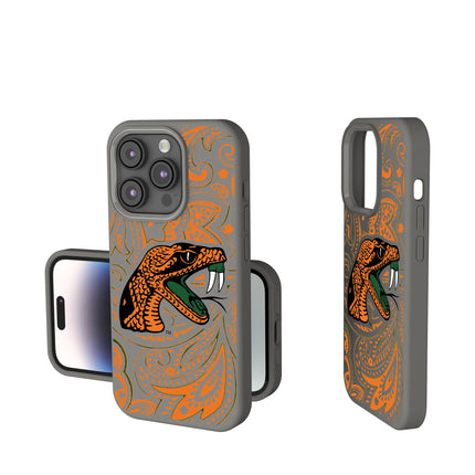 Florida A&M University Rattlers Paisley Soft Touch Phone Case for Apple iPhone